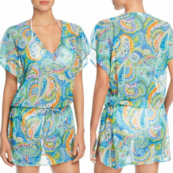Lauren Ralph Lauren Other - Lauren Ralph Lauren Paisley Mesh Swim Cover-up